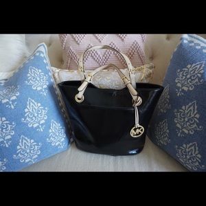 Michael Kors Shiny Black Tote Bag